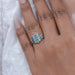 Round Cut Paraiba Lab Gemstone Bezel Set Wedding Ring Ring