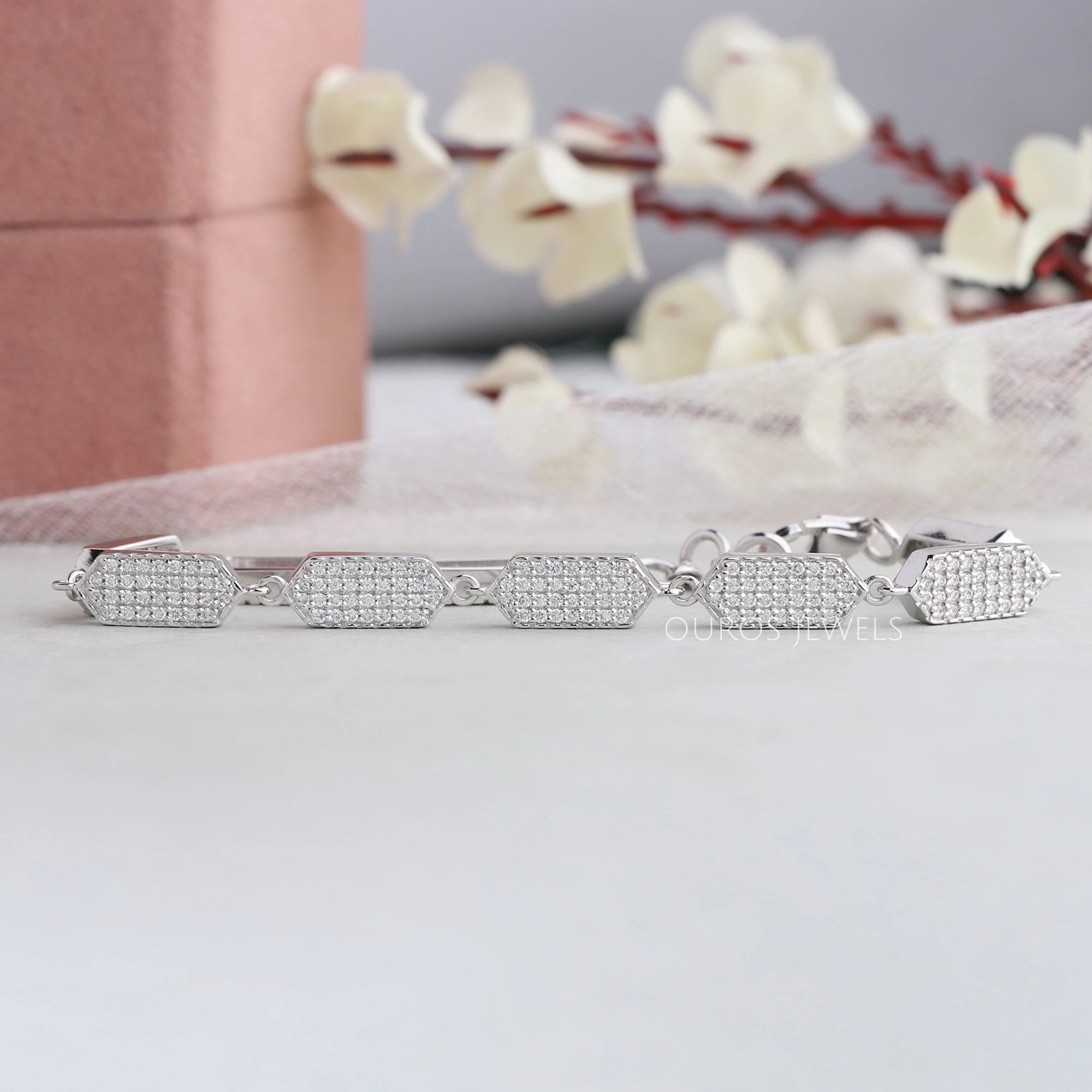 Pave Set Round Diamond Bracelet