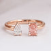 Pear And Radiant Lab Diamond Toi Et Moi Ring Ring