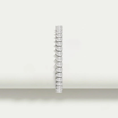 Pear Cut Lab Diamond Tennis Bracelet