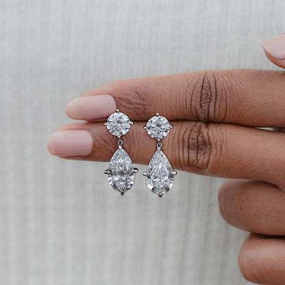 Multi Shape Diamond Drop & Dangle Gold Earrings Earrings