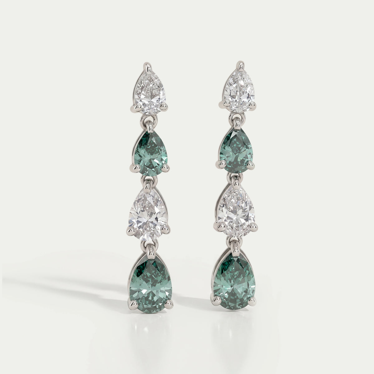 Pear Cut Lab Diamond Dangle Earrings Earrings