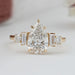Pear And Baguette Diamond Five Stone Engagement Ring Rings