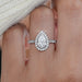 Pear Lab Diamond Halo Eternity Wedding Ring Ring