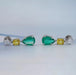Green Pear And Yellow Radiant Diamond Drop Earrings Earrings