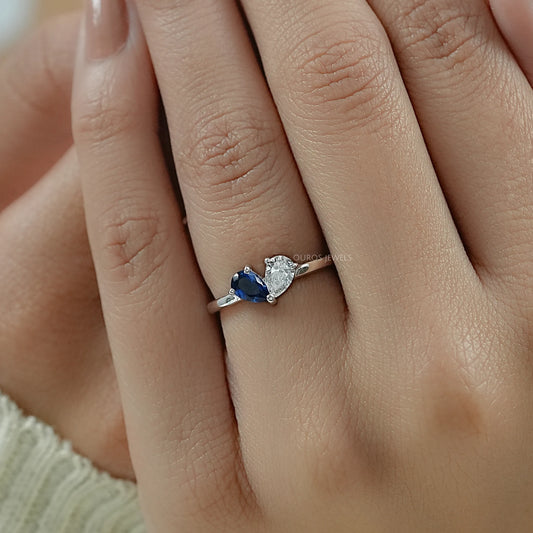 Pear Gemstone Toi Moi Engagement Ring Ring