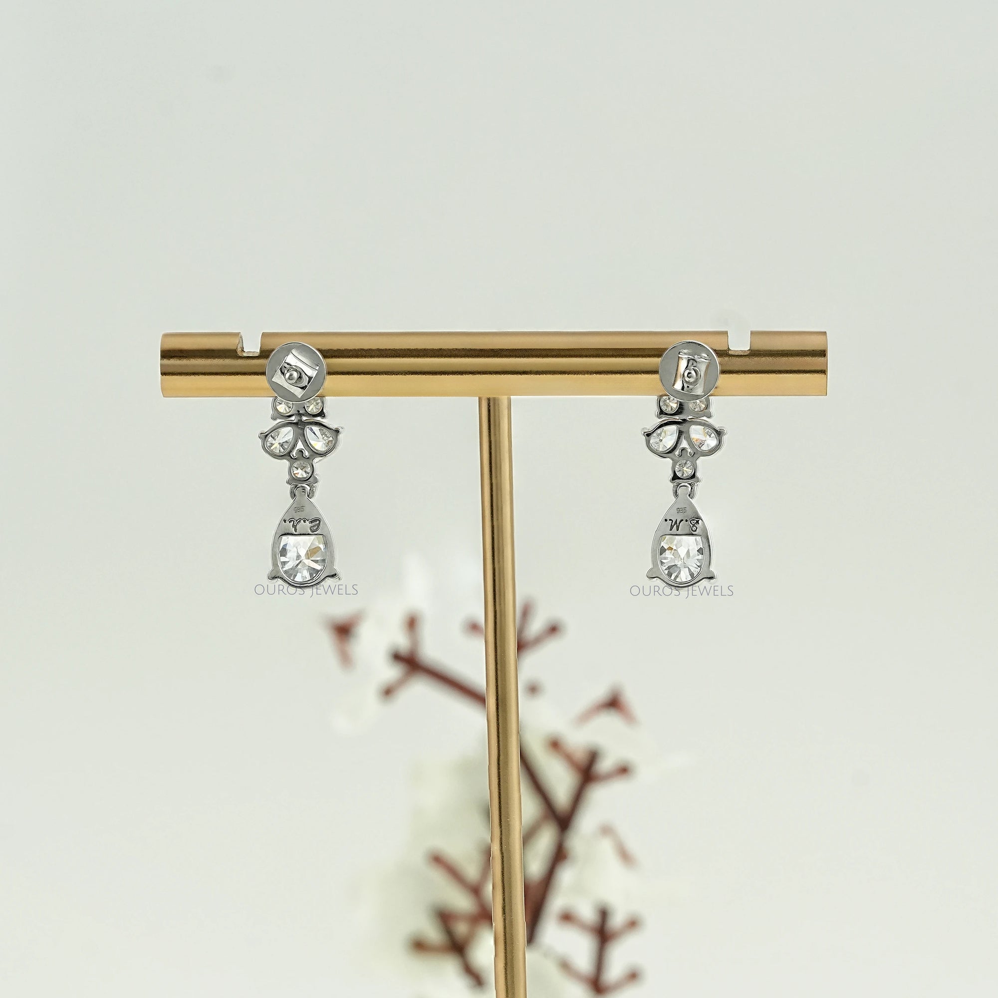Pear Lab Grown Diamond Drop Earrings