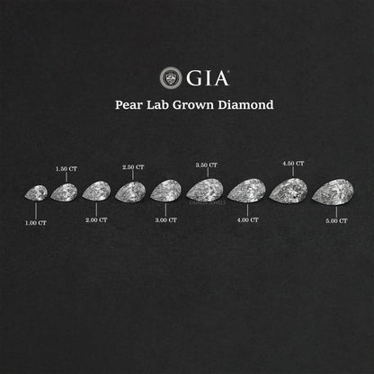 Certified Pear Cut Lab Grown Diamond Loose
