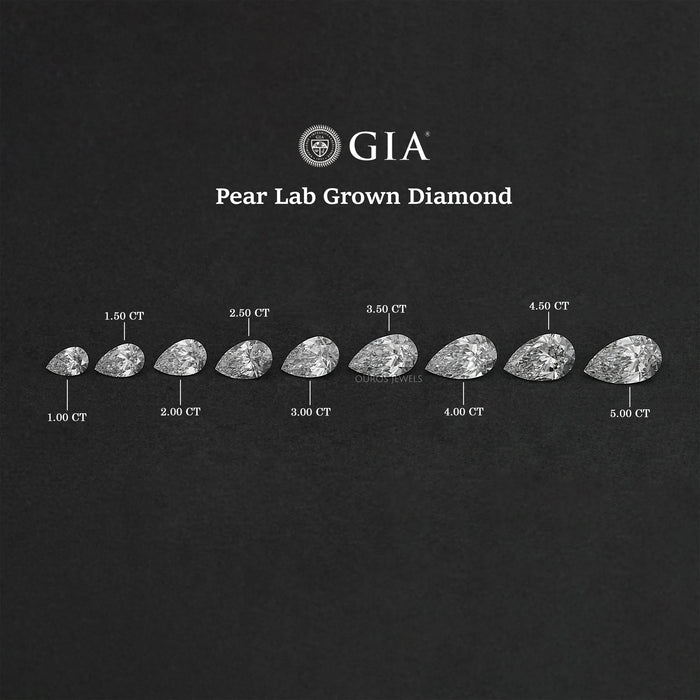 Certified Pear Cut Lab Grown Diamond GIA Certified Diamond Loose