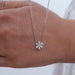 Pear Cut Lab Diamond Flower Pendant Necklaces