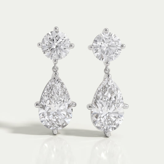 Multi Shape Diamond Drop & Dangle Gold Earrings Earrings