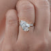 Yellow Gold Pear Cut Lab Diamond Engagement Ring