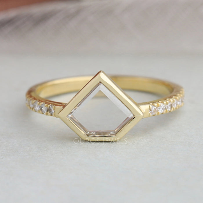 Pentagon Portrait Cut Lab Grown Diamond Ring