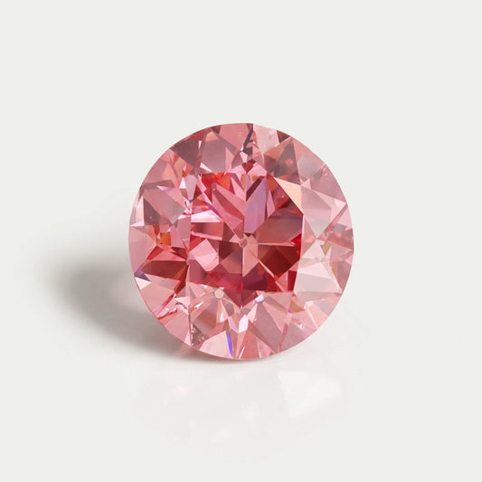 2.50 Carat Pink Old European Round Cut Lab Diamond