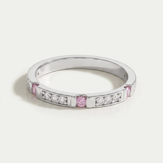 Round Cut Lab Diamond Stacking Band Rings