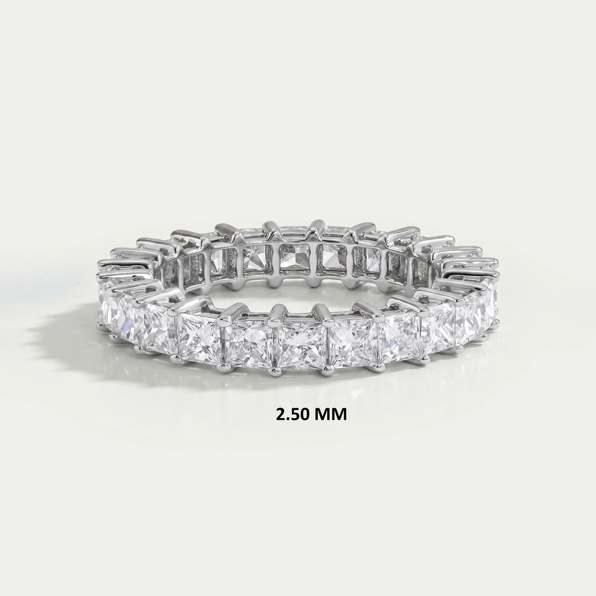 Princess Cut Lab Diamond Full Eternity Band Rings