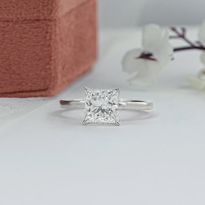 Princess Lab Grown Diamond Tulip Ring Ring