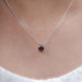 Round Shape Solitaire Lab Gemstone Pendant Necklaces