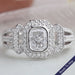 Radiant Cut Cluster Diamond Engagement Ring