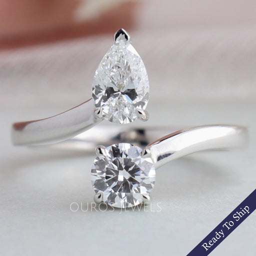 Pear And Round Bypass Setting Ring