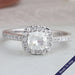 Cushion Cut Halo Diamond Engagement Ring