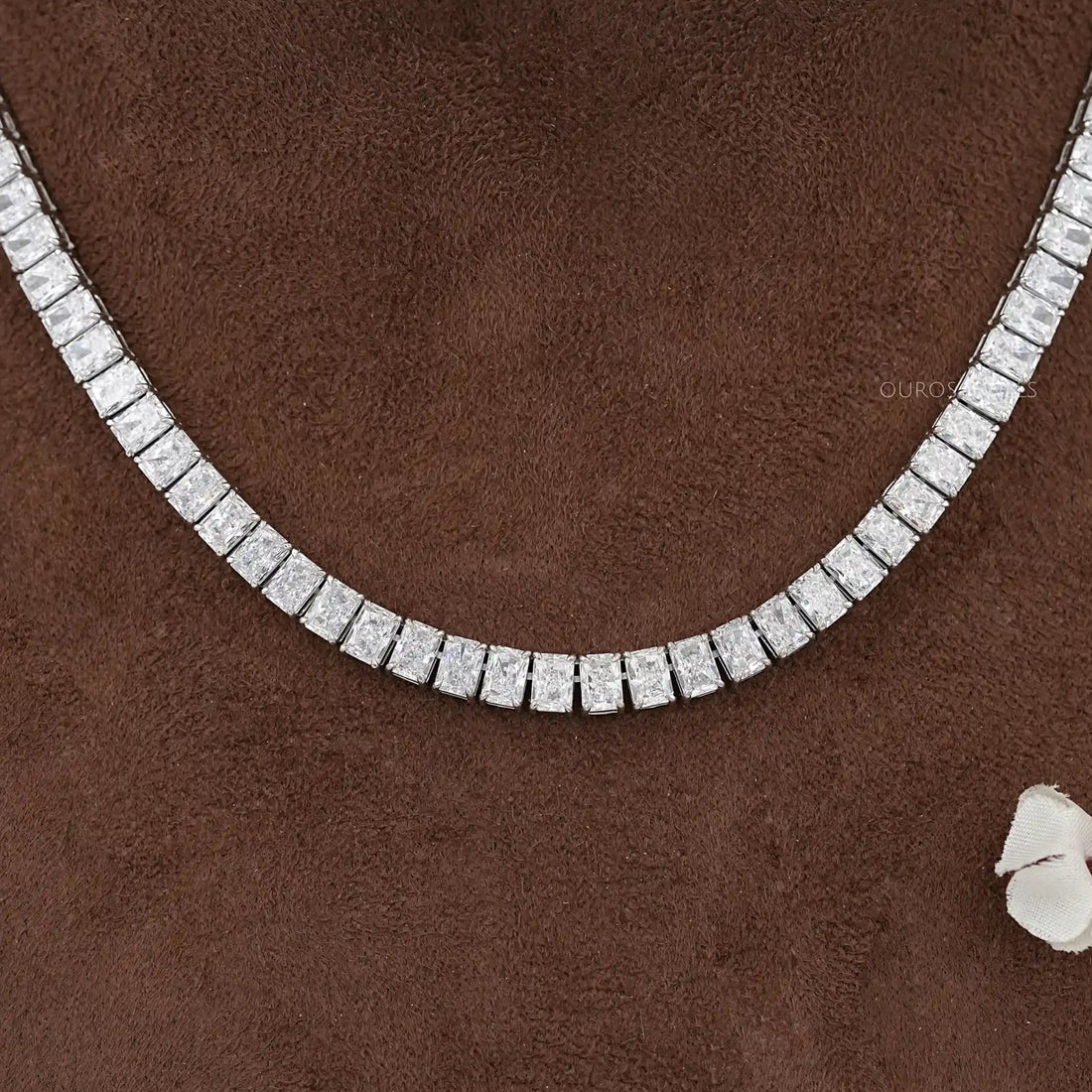 Radiant Cut Lab Diamond Tennis Necklace Necklaces