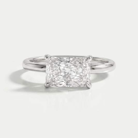 East West Radiant Lab Diamond Solitaire Ring Rings