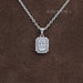 Radiant Lab Grown Diamond Halo Pendant Necklaces
