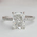 Radiant Cut Hidden Halo Solitaire Accent Engagement Ring