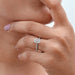 Radiant Cut Solitaire Accent Diamond Engagement Ring Rings
