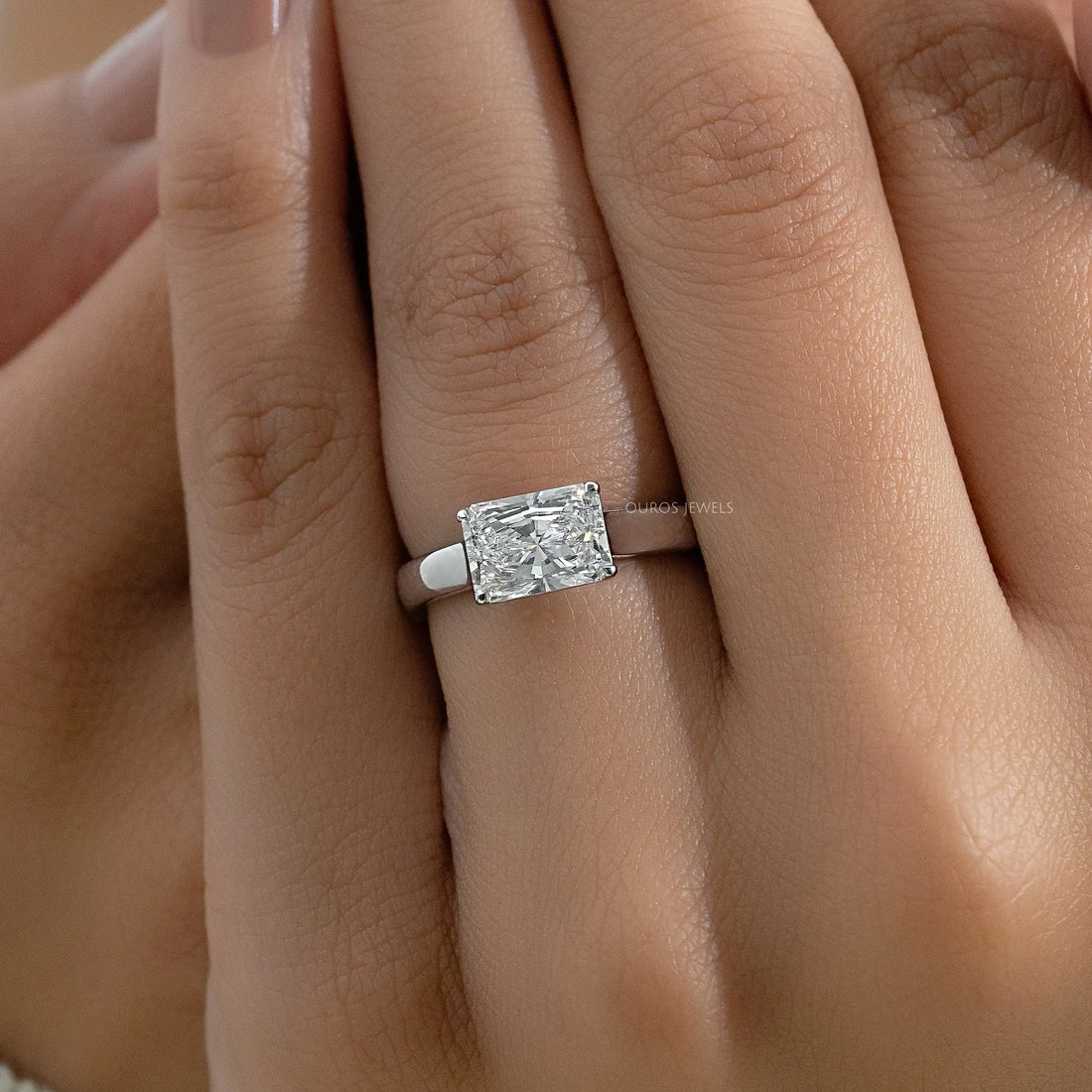 Radiant Lab Diamond Solitaire Engagement Band Ring