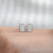 Radiant Lab Diamond Milgrain Set Stud Earrings Earrings