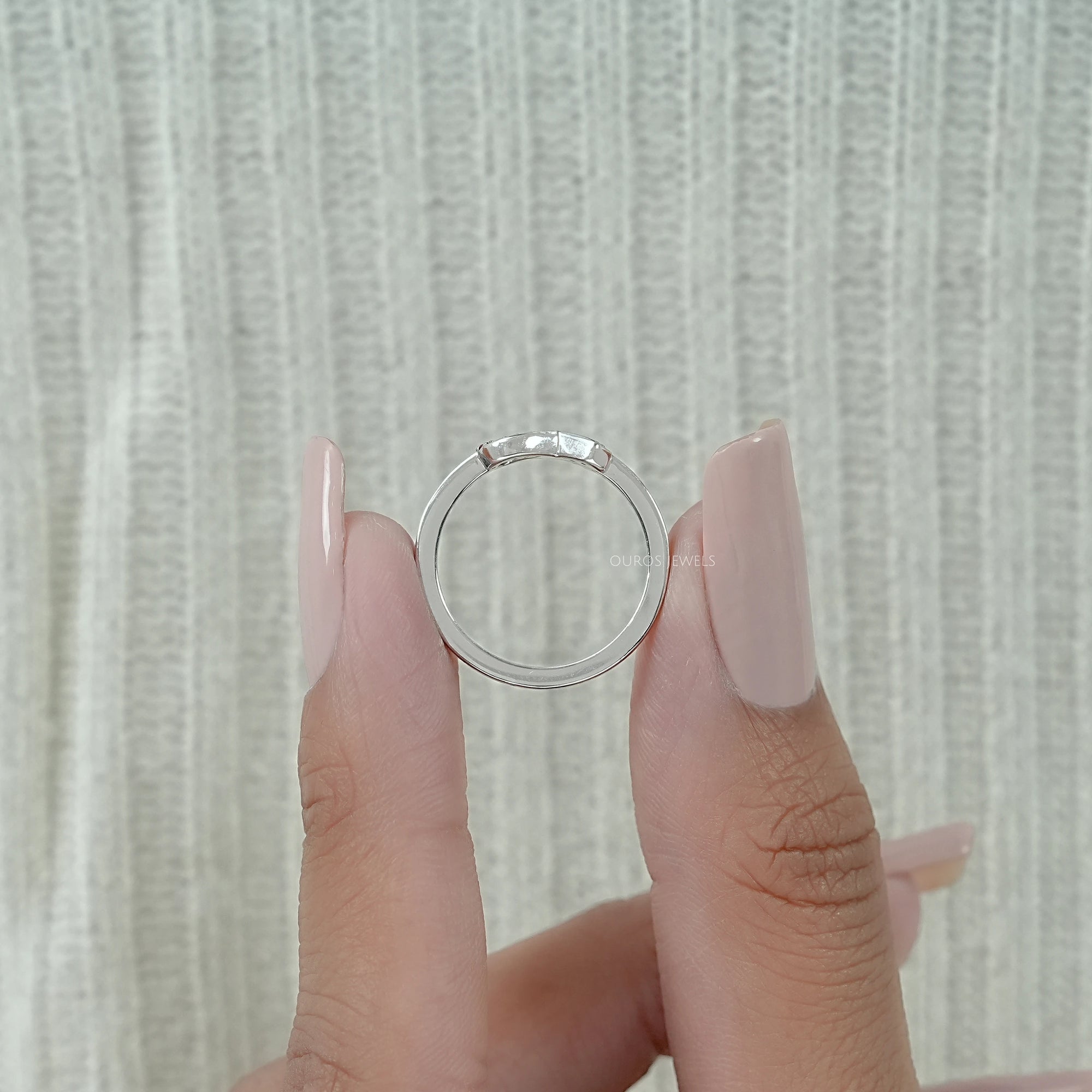 Red Round Gemstone Cancer Ribbon Ring