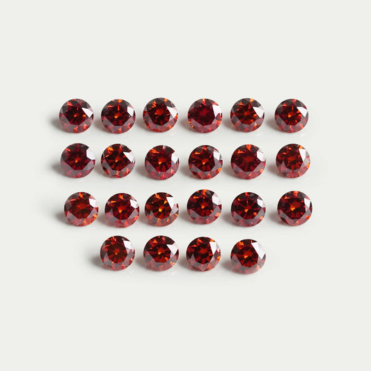 Red Round Cut Lab Grown Diamond Loose