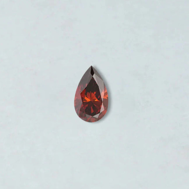 Red Pear Cut Lab Diamond Loose Loose
