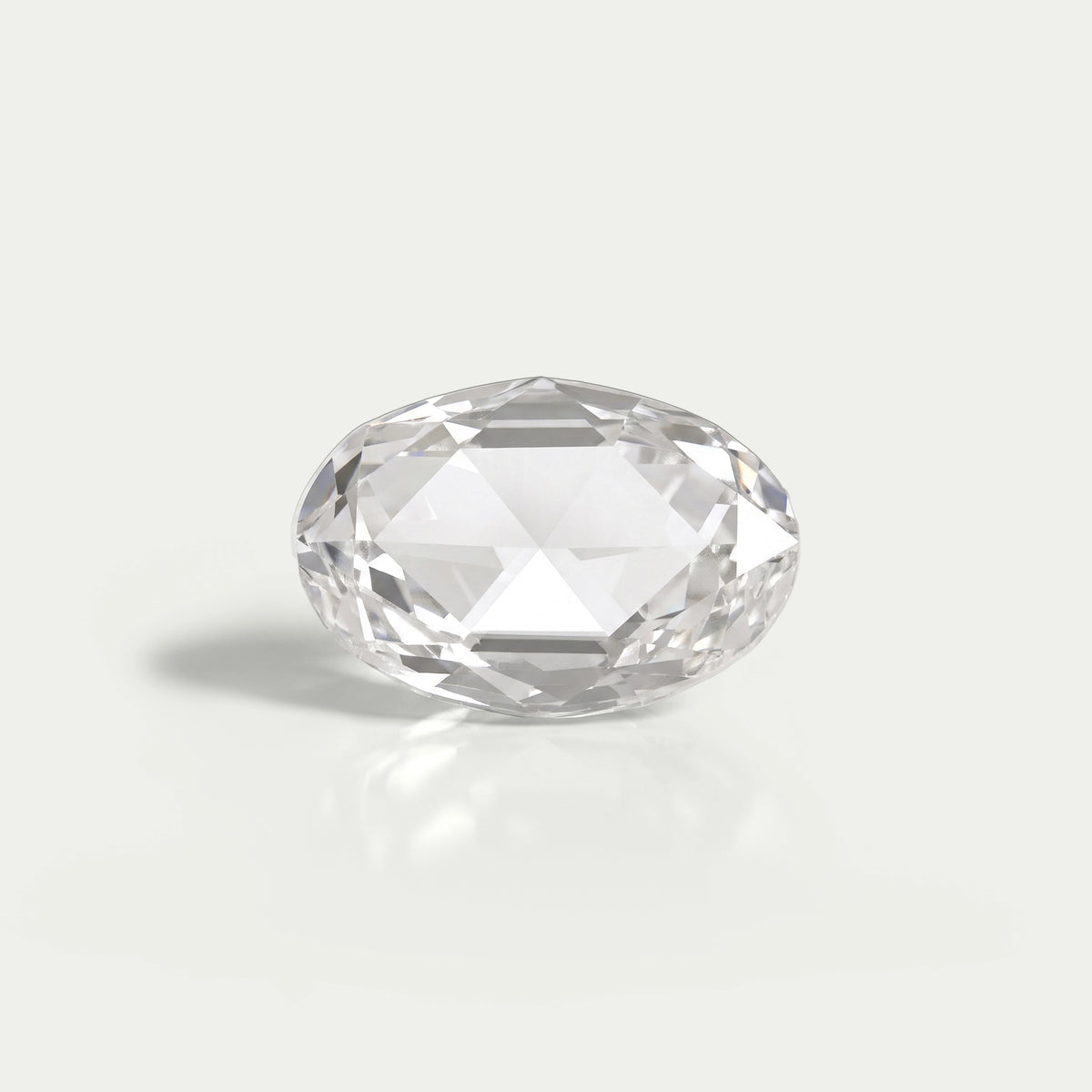 Antique Rose Cut Oval Lab Grown Diamond