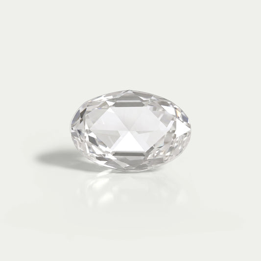 Antique Rose Cut Oval Lab Grown Diamond
