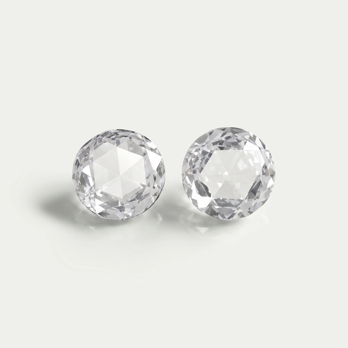 Rose Cut Round Lab Diamond Matching Pair Loose