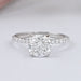 Round Lab Grown Solitaire Accent Engagement Ring