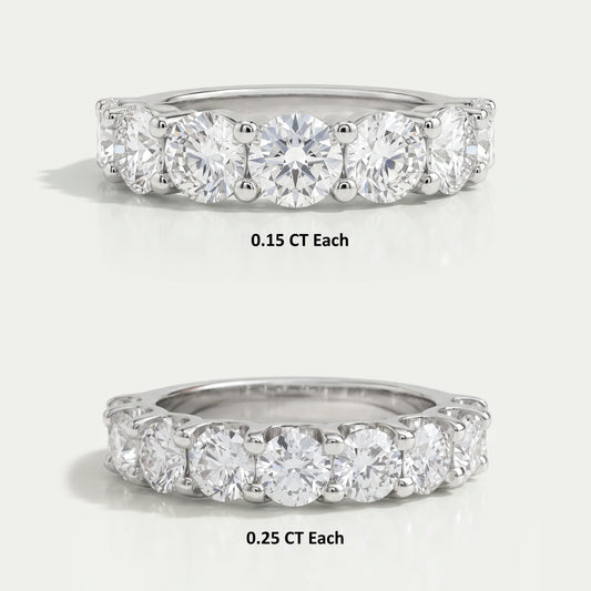 Brilliant Round Diamond Half Eternity Band
