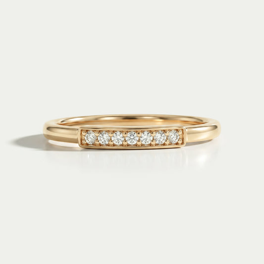 Round Lab Diamond Dainty Wedding Ring Rings