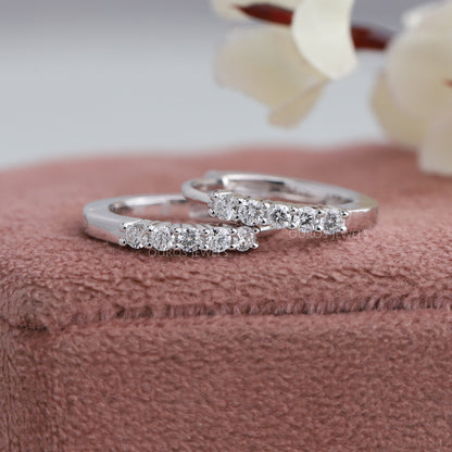 Round Lab Grown Diamond Hoop Earring Earrings