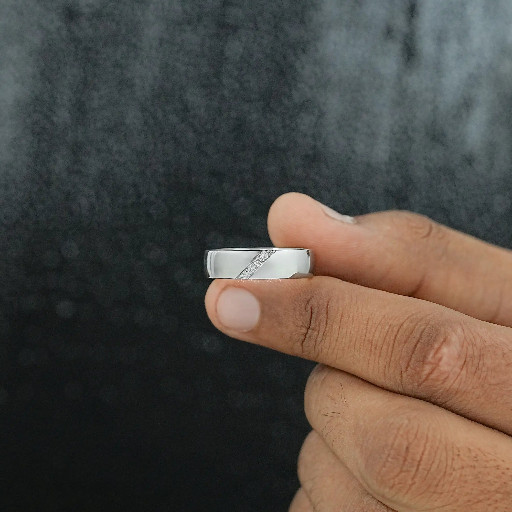 Lab Grown Round Diamond Men's Band Ring