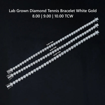 Round Shape Lab Grown Diamond Bracelet with 8.00 | 9.00 | 10.00 TCW Bracelet
