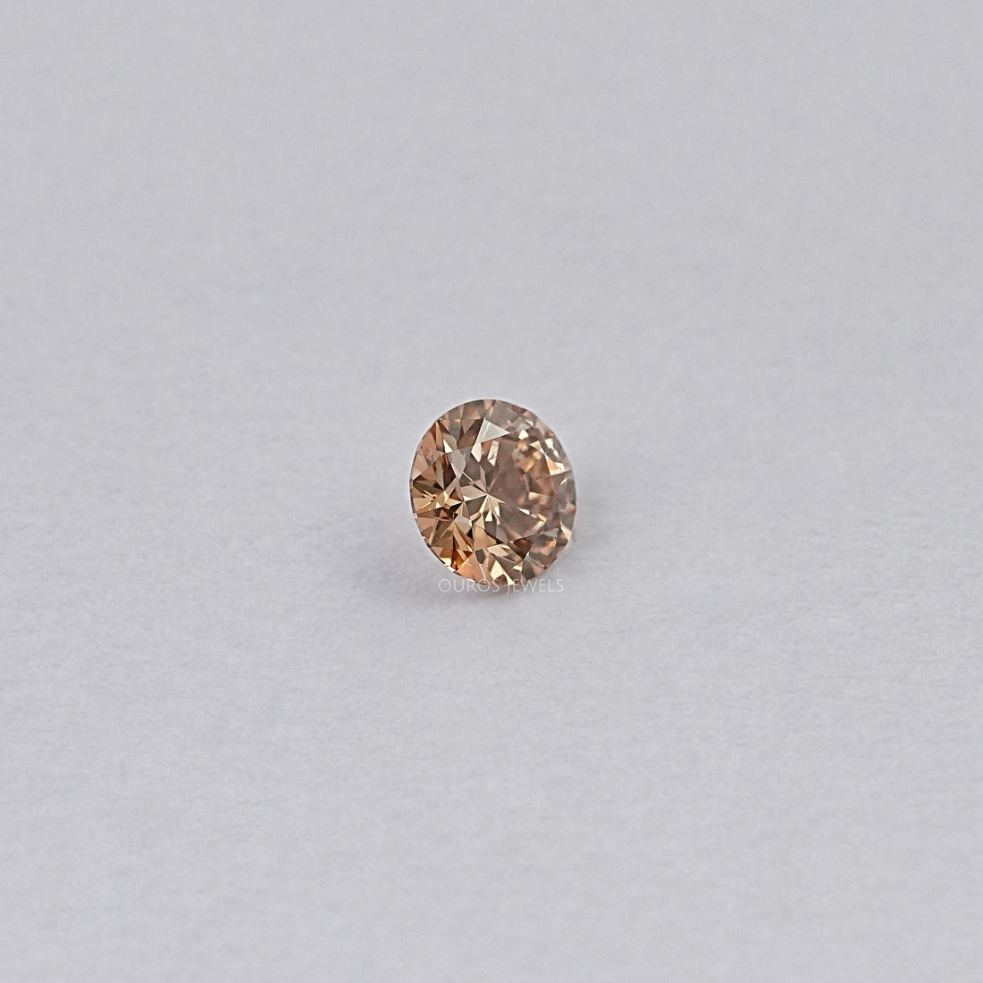 Fancy Champagne Round Cut Lab Diamond Loose Loose