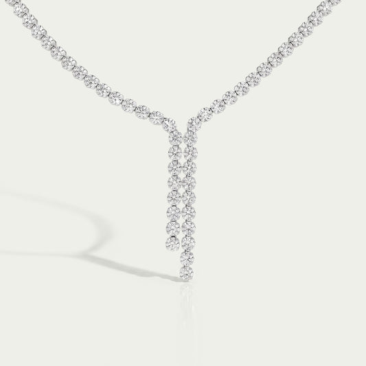 Round Cut Lab Grown Diamond Necklace Set