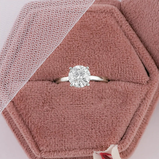 IGI Certified Round Lab Grown Diamond Solitaire Engagement Ring Ring