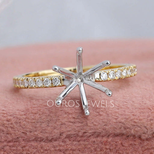 Round Shape Semi Mount Engagement Ring Ring