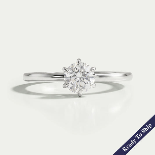 Round Cut Solitaire Diamond Engagement Ring Ring