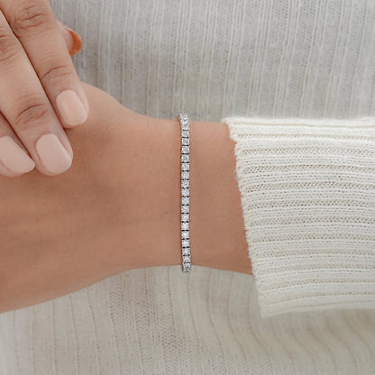 Round Cut Lab Diamond Tennis Bracelet
